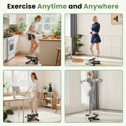 Stair Stepper with Resistance Bands – Twist Motion, Full Body Workout