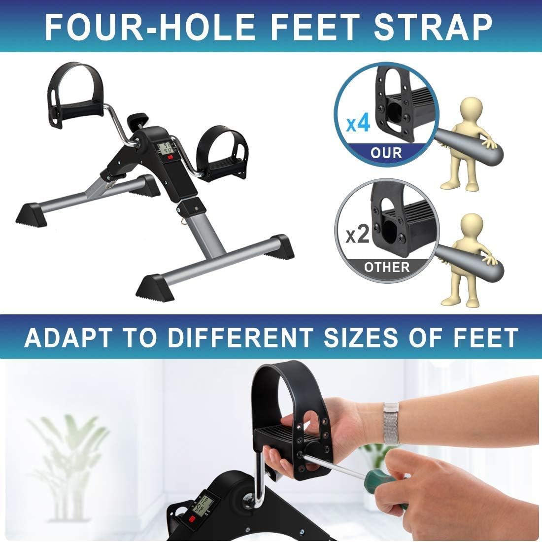 Foldable Arm & Leg Pedal Exerciser Bike